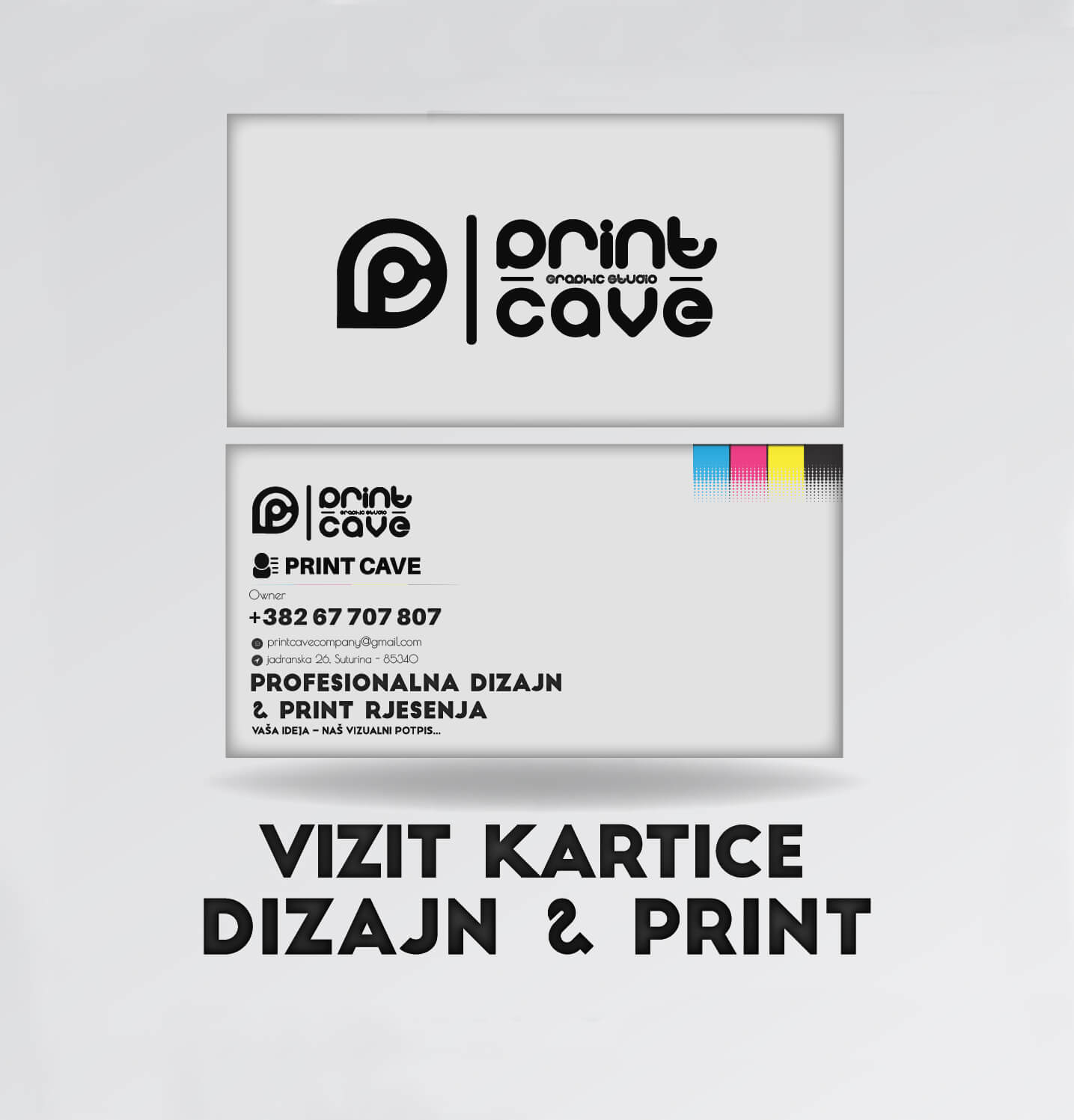 Print Cave business card design